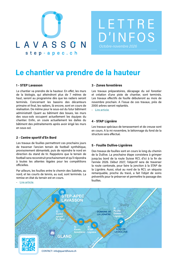 Suivi des chantiers - Octobre - Novembre 2026